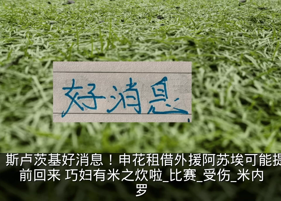 斯卢茨基好消息!申花租借外援阿苏埃可能提前回来 巧妇有米之炊啦_比赛_受伤_米内罗
